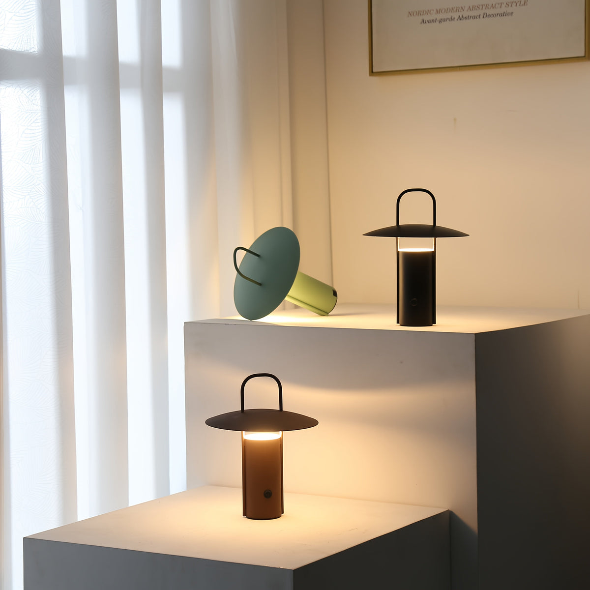 Kabellose LED-Touch-Lampe | Über USB aufladbare Tischleuchte aus Metall
