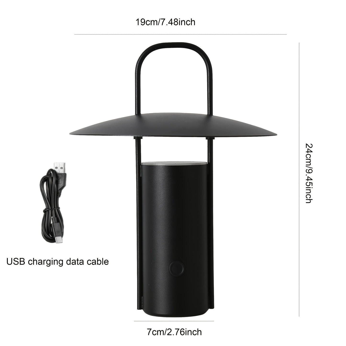 Kabellose LED-Touch-Lampe | Über USB aufladbare Tischleuchte aus Metall