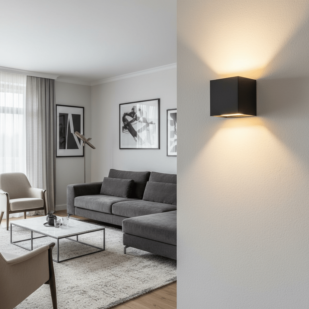 Kabellose LED-Wandleuchte mit verstellbarem Lichtstrahl
