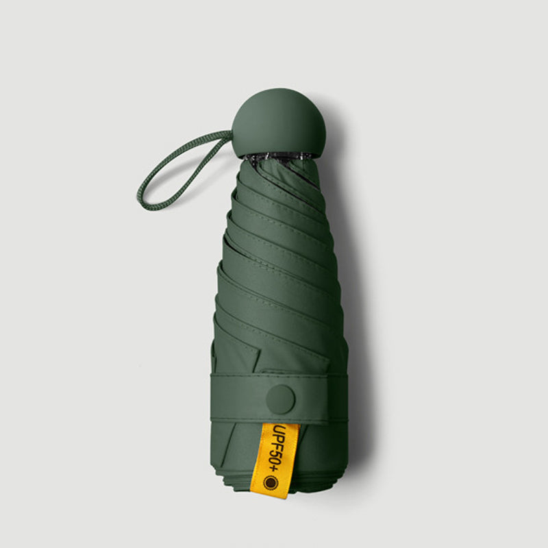 Kapsel-Taschenregenschirm mit UPF50+ UV-Schutz