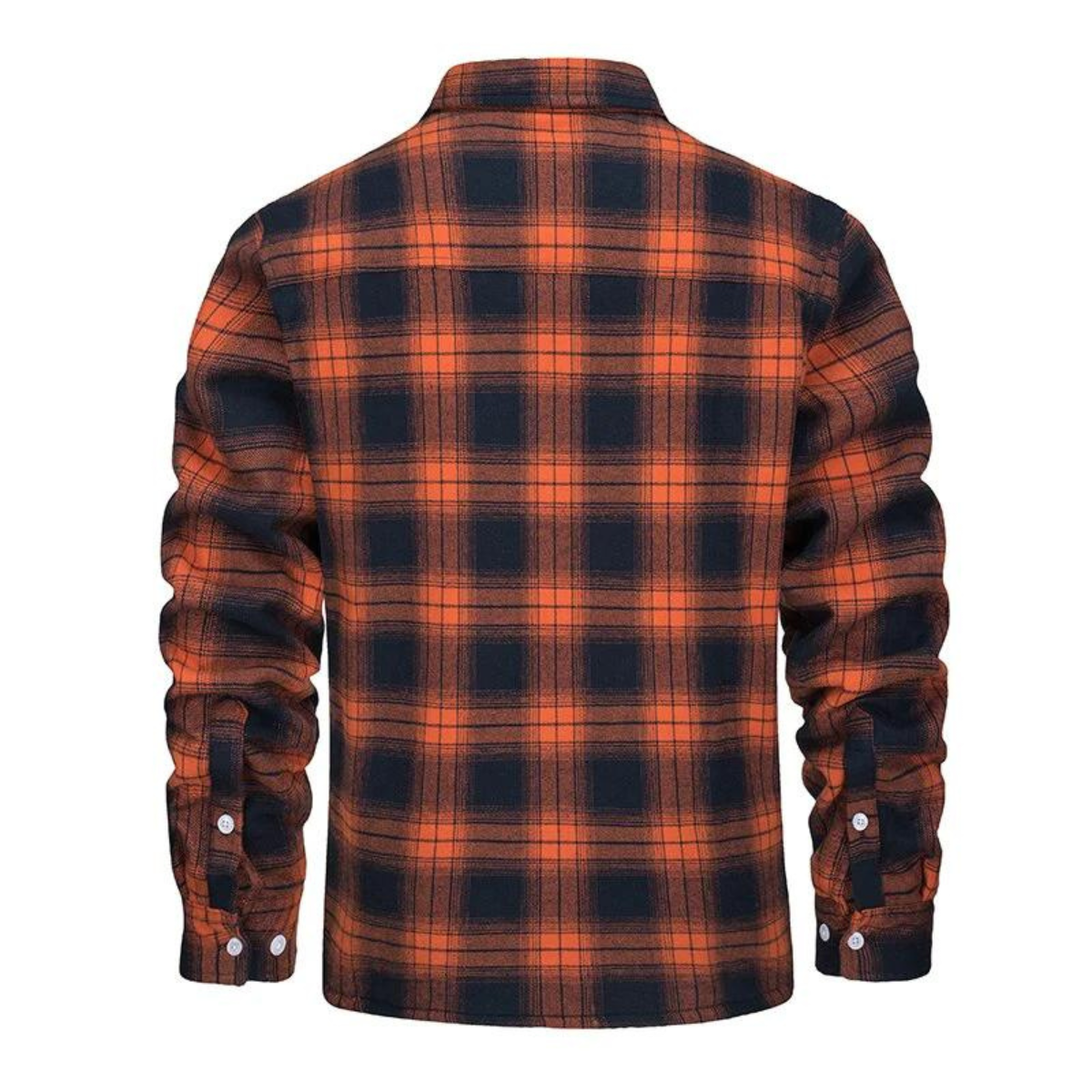 Karierte Herren-Hemdjacke mit Sherpa-Futter