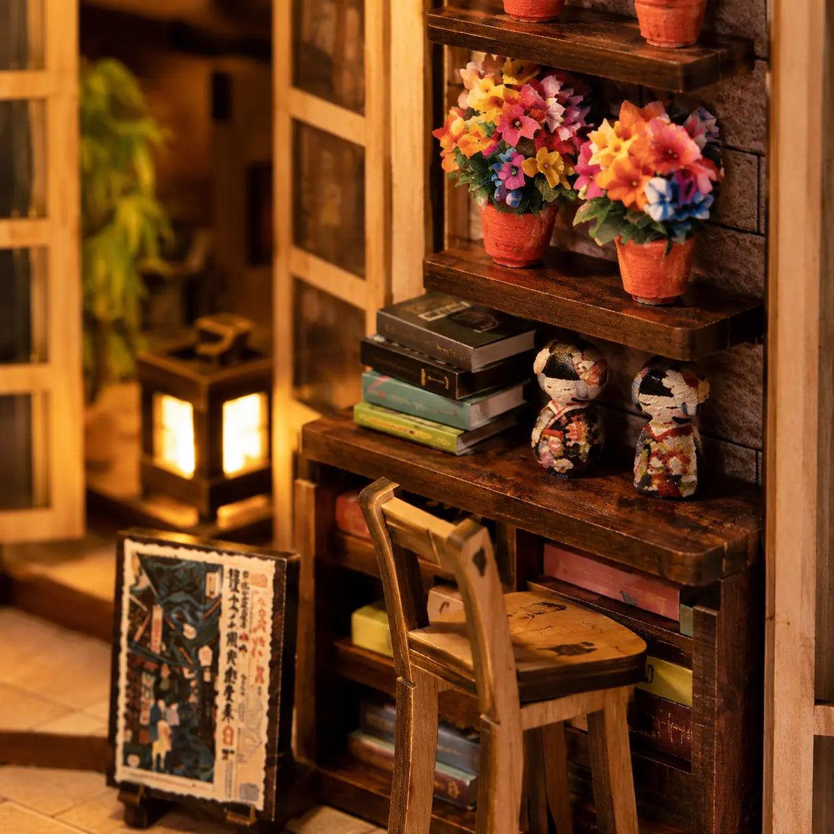 Katzengasse – Japanisches DIY-Book-Nook mit LED-Beleuchtung