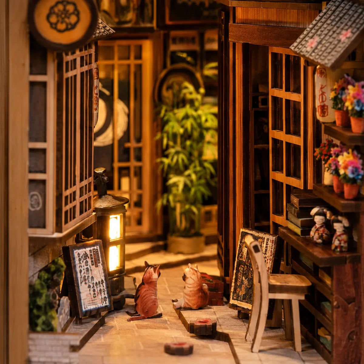 Katzengasse – Japanisches DIY-Book-Nook mit LED-Beleuchtung
