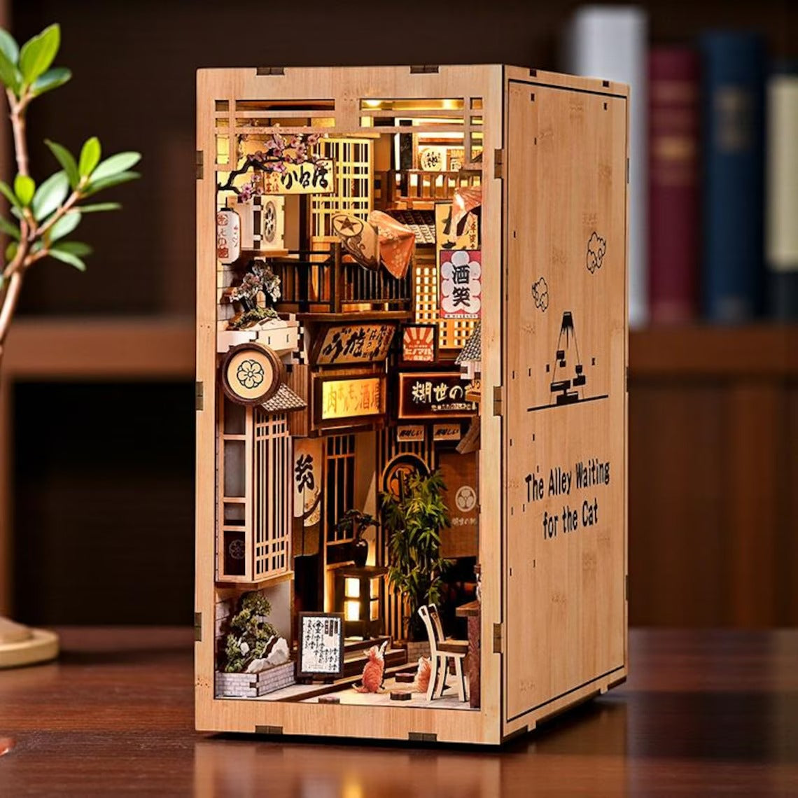 Katzengasse – Japanisches DIY-Book-Nook mit LED-Beleuchtung