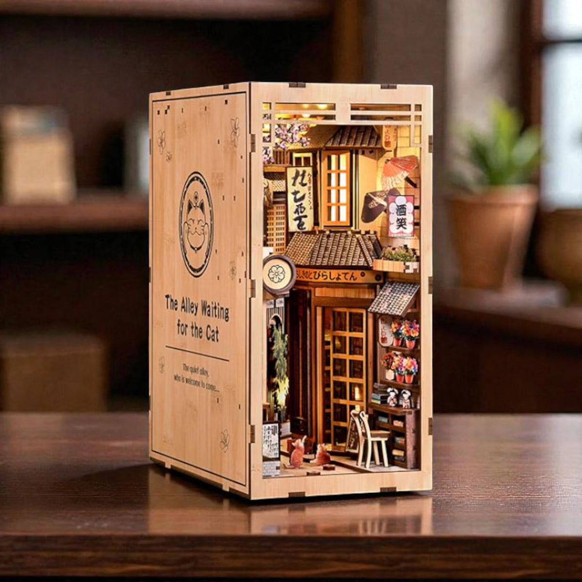 Katzengasse – Japanisches DIY-Book-Nook mit LED-Beleuchtung