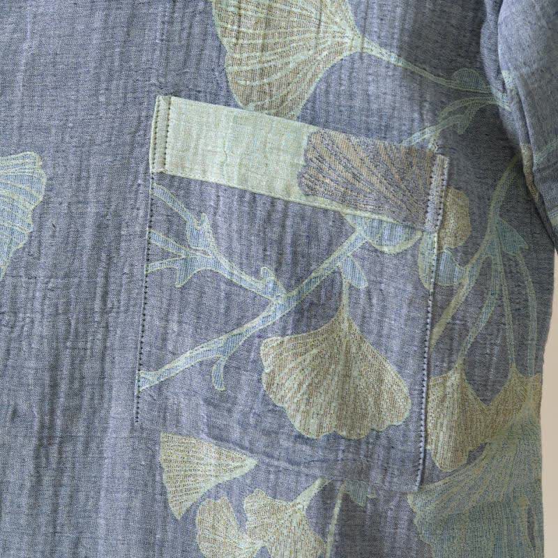 Kimono-Bademantel aus atmungsaktiver Bio-Baumwolle mit leichter, weicher Webstruktur