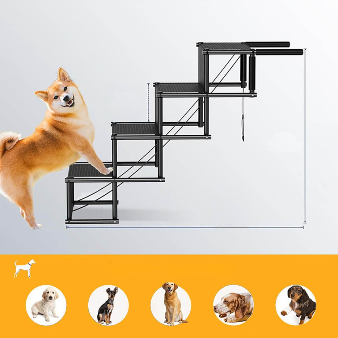 Klappbare und rutschfeste Hundetreppe fürs Auto