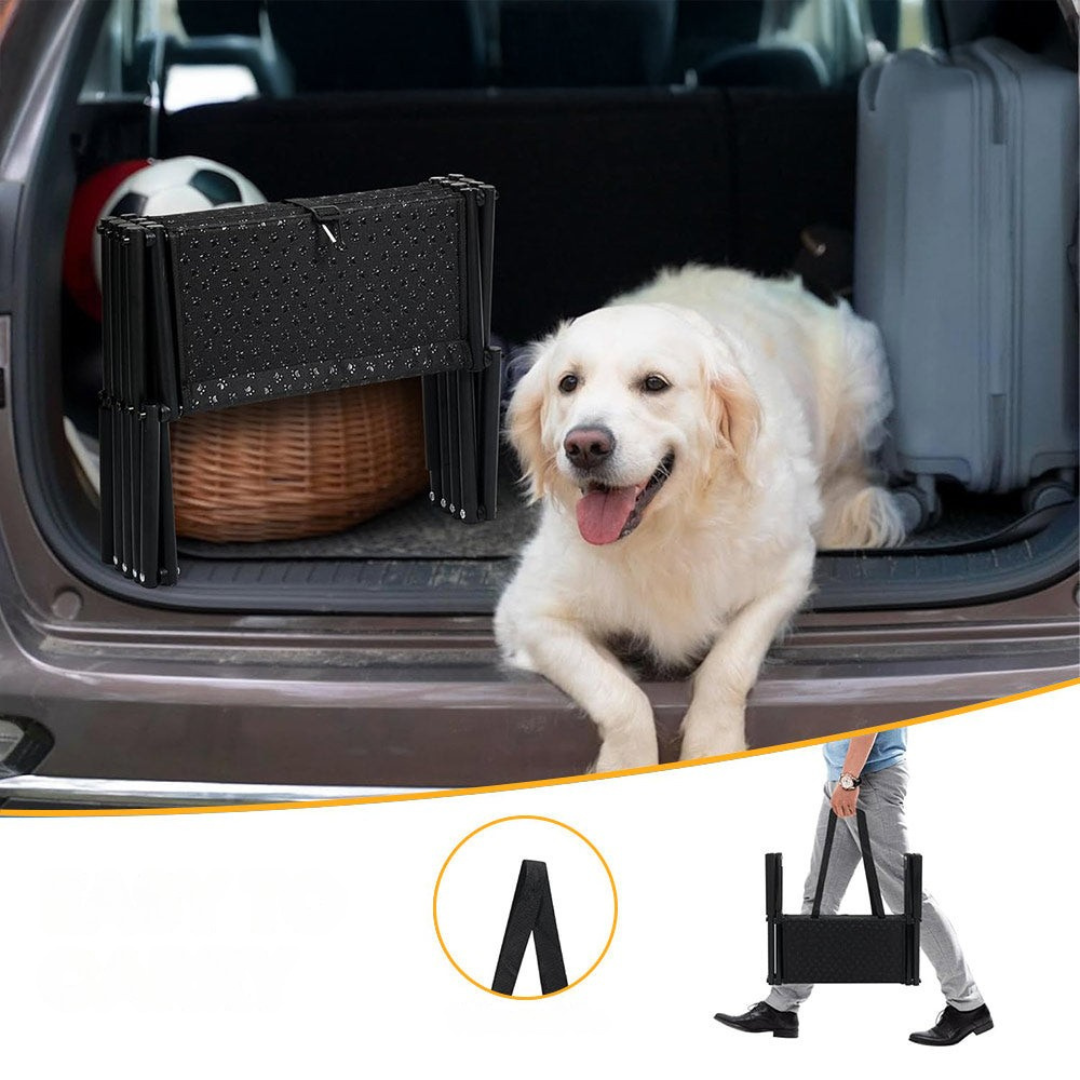 Klappbare und rutschfeste Hundetreppe fürs Auto