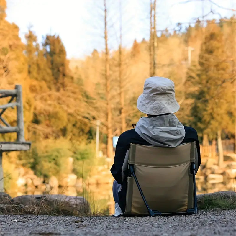 Klappbarer Campingstuhl mit ergonomischem Komfort und geringem Gewicht für Outdoor, Reisen und Camping