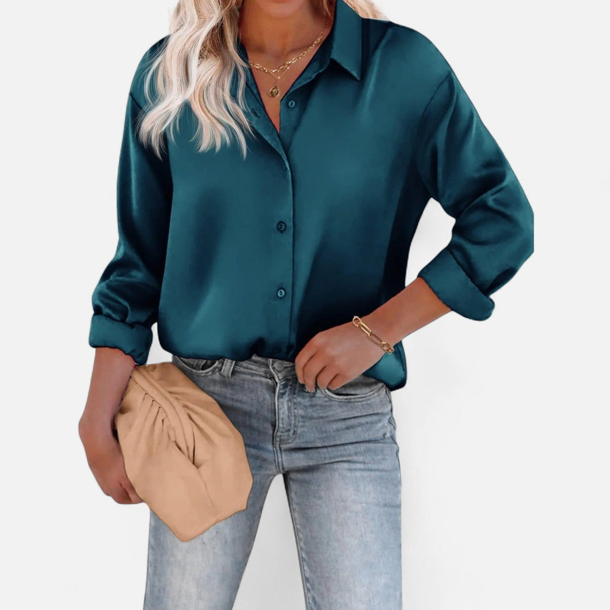 Klassische Damenbluse mit fließender Silhouette – Zeitlose Eleganz und raffinierter Komfort