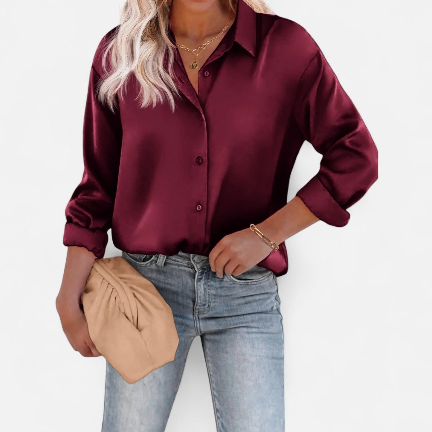 Klassische Damenbluse mit fließender Silhouette – Zeitlose Eleganz und raffinierter Komfort