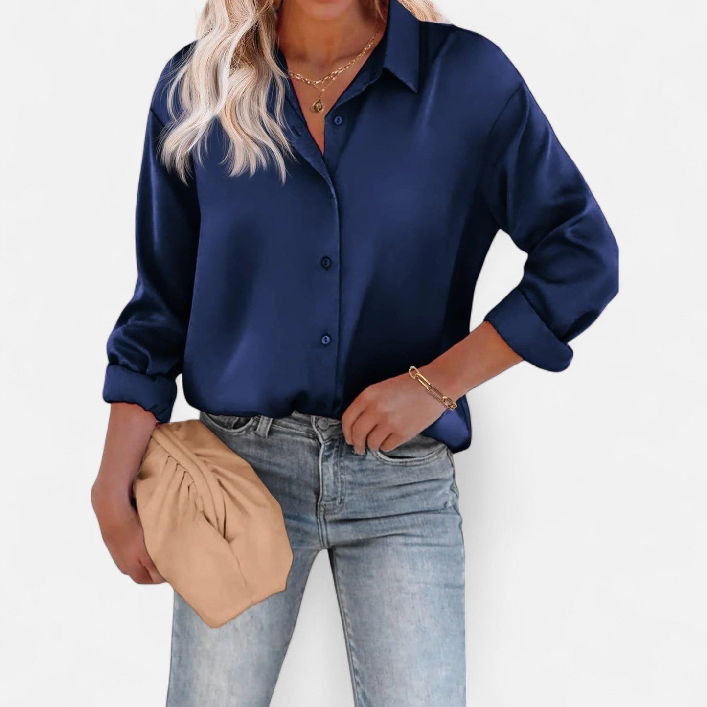 Klassische Damenbluse mit fließender Silhouette – Zeitlose Eleganz und raffinierter Komfort