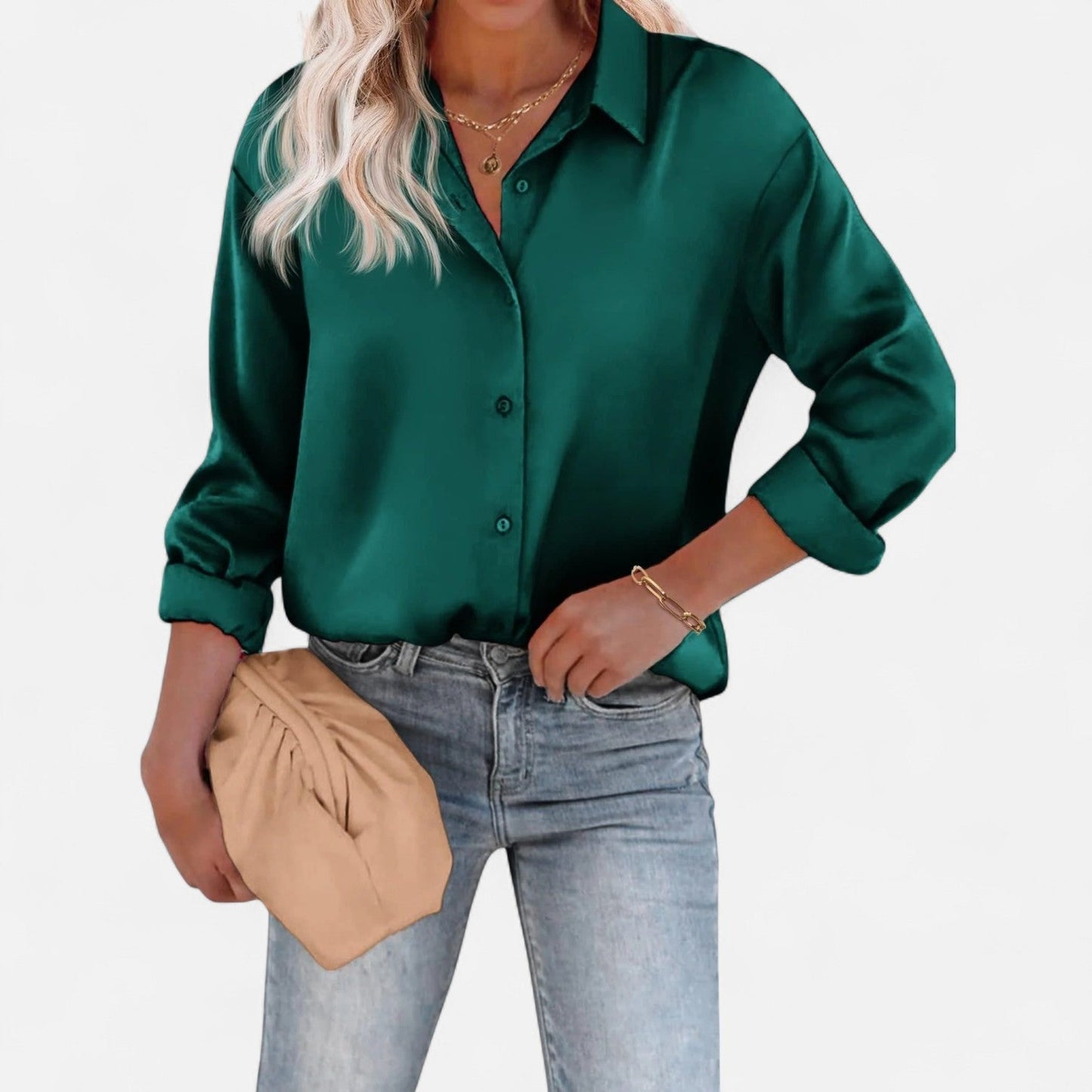 Klassische Damenbluse mit fließender Silhouette – Zeitlose Eleganz und raffinierter Komfort