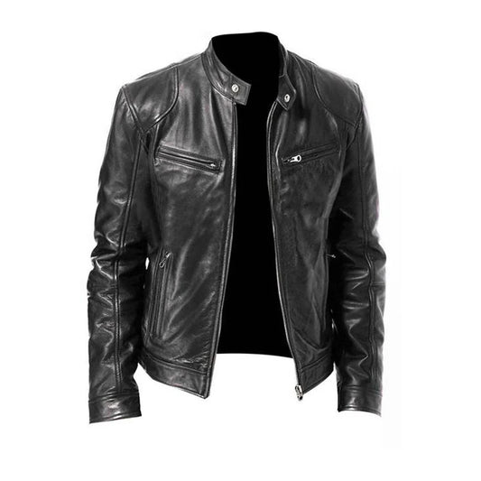 Klassische Herren-Jacke in Lederoptik