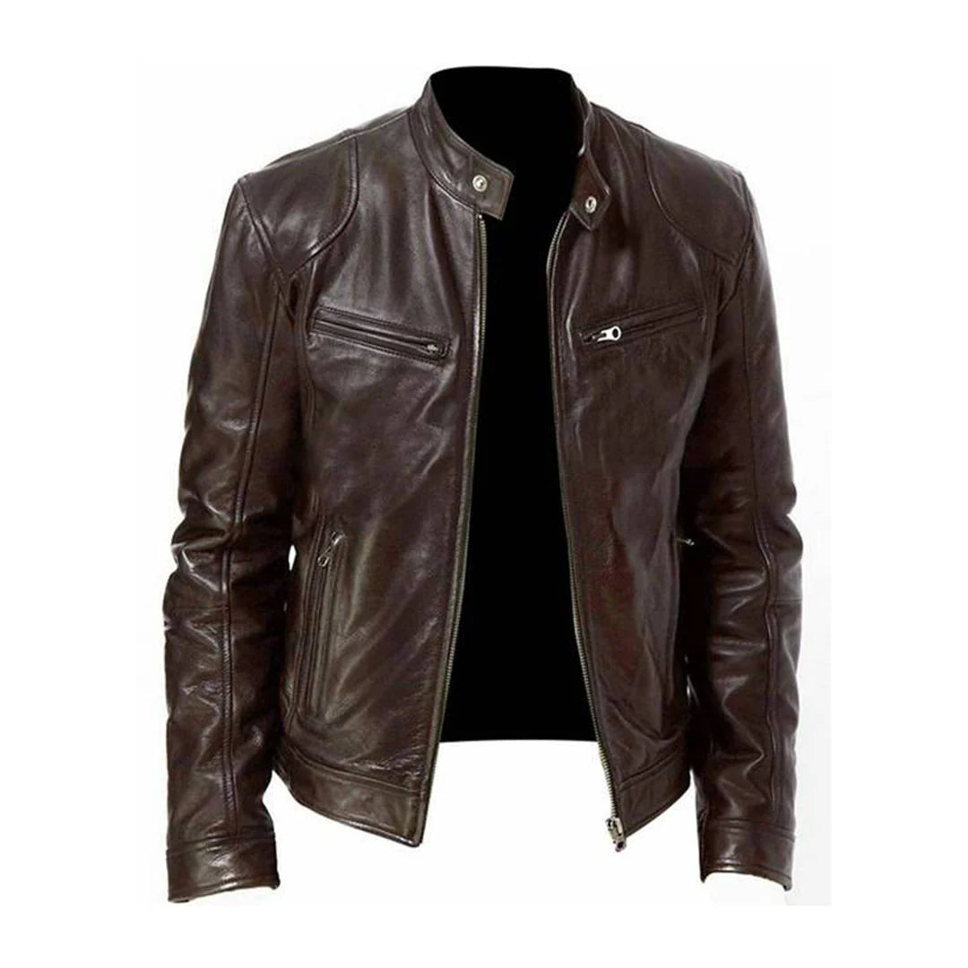 Klassische Herren-Jacke in Lederoptik