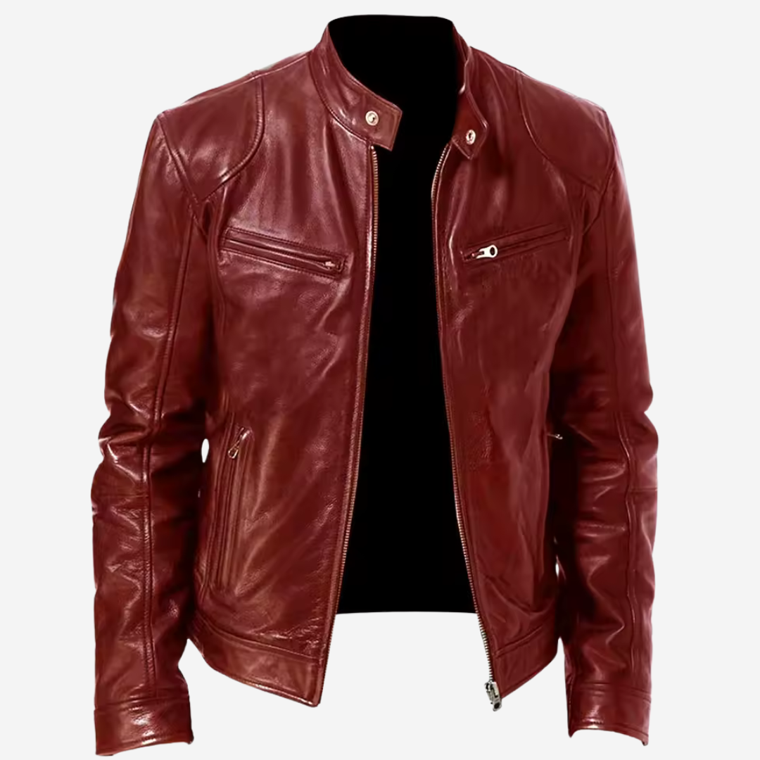 Klassische Herren-Jacke in Lederoptik