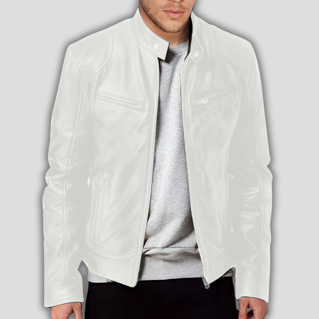 Klassische Herren-Jacke in Lederoptik