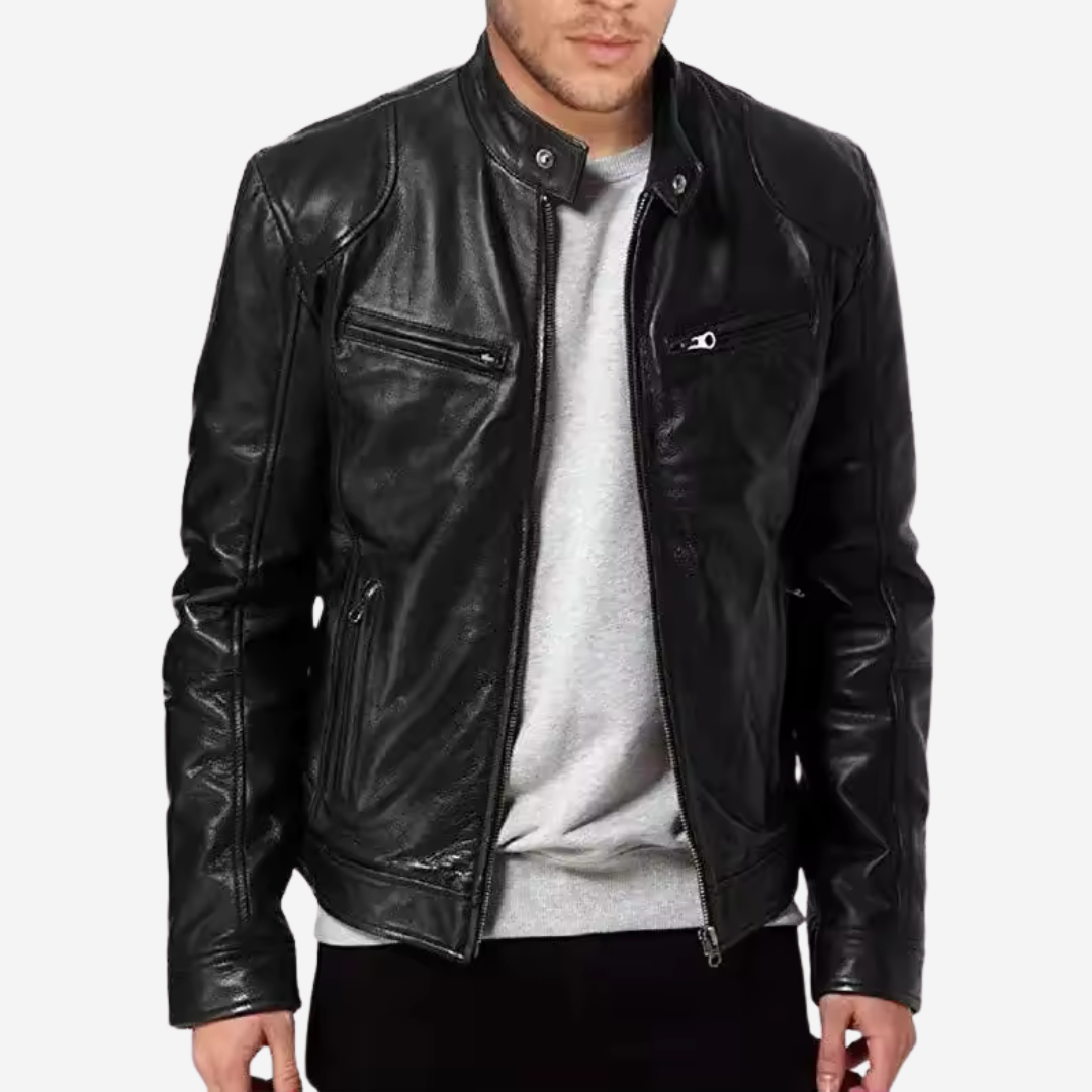 Klassische Herren-Jacke in Lederoptik