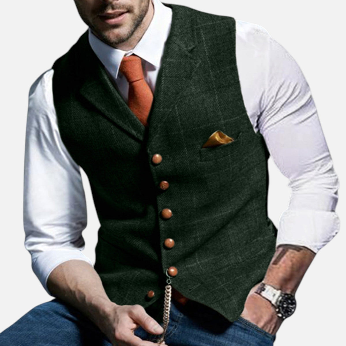 Klassische Herrenweste im Vintage-Stil