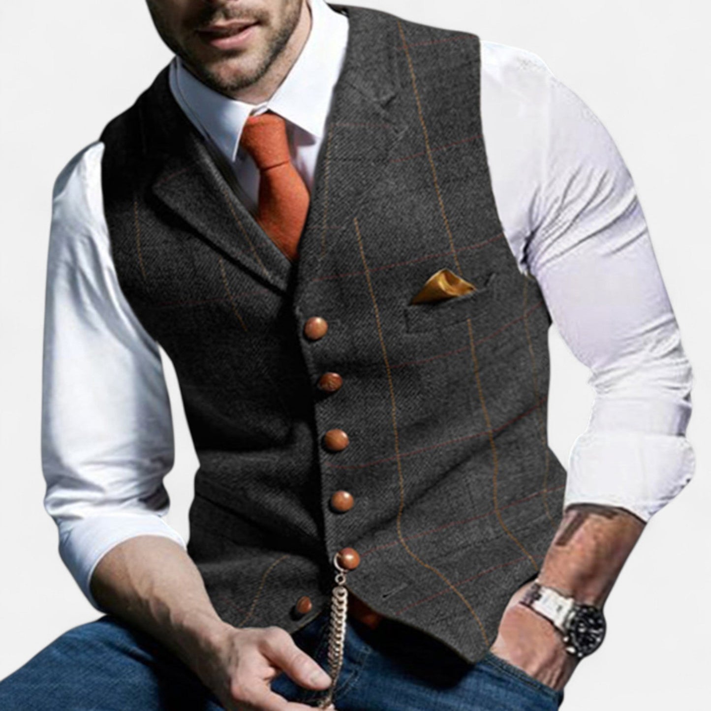 Klassische Herrenweste im Vintage-Stil