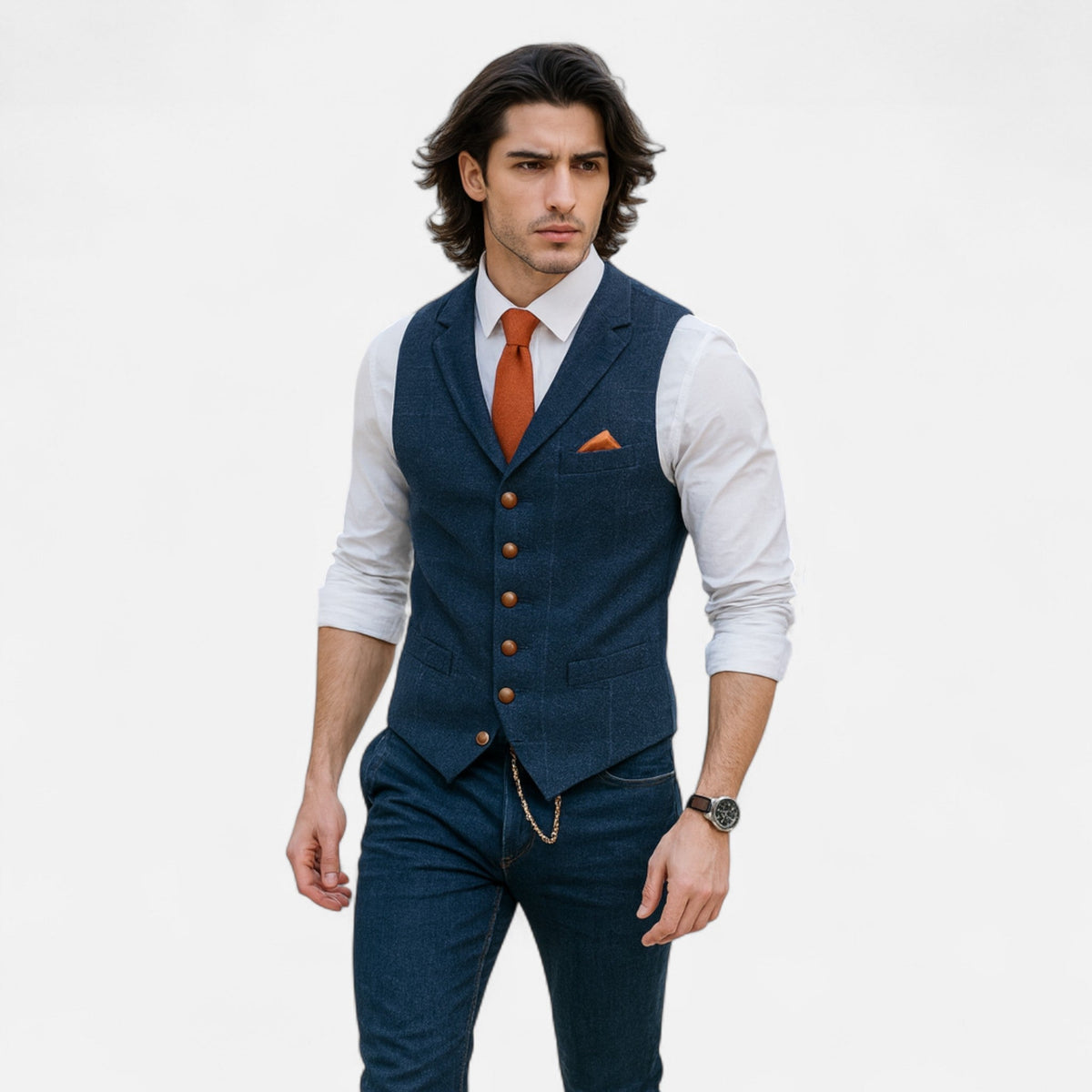 Klassische Herrenweste im Vintage-Stil