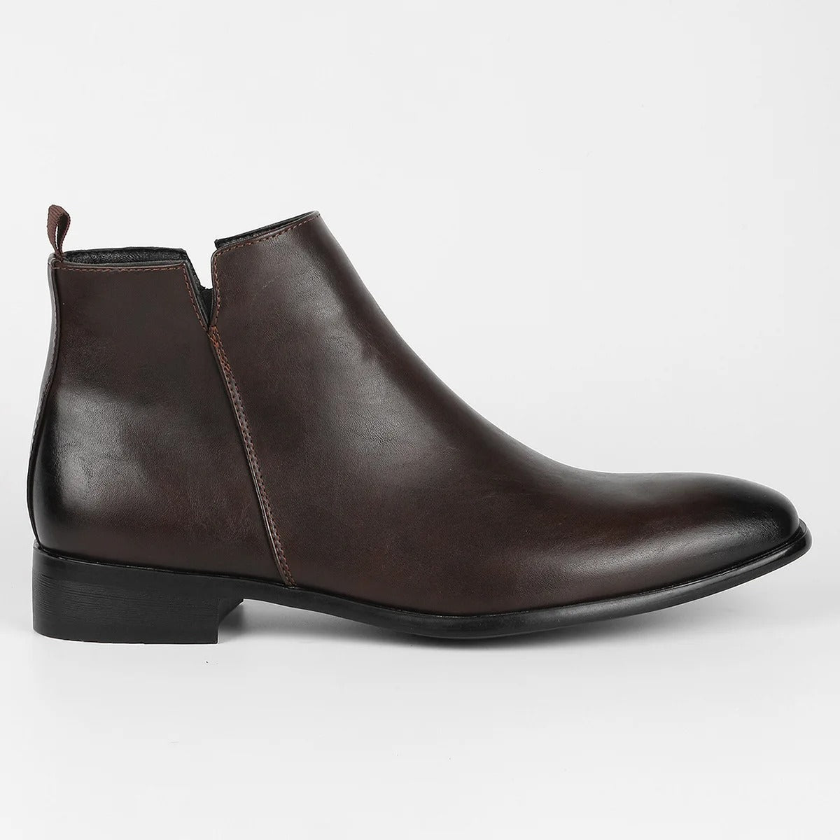 Klassische Retro-Herrenstiefeletten mit seitlichem Reißverschluss