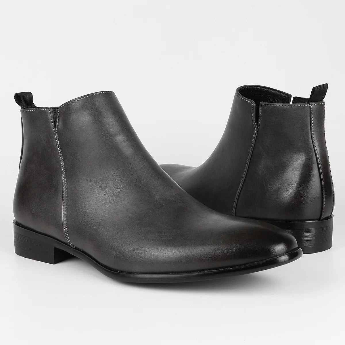 Klassische Retro-Herrenstiefeletten mit seitlichem Reißverschluss