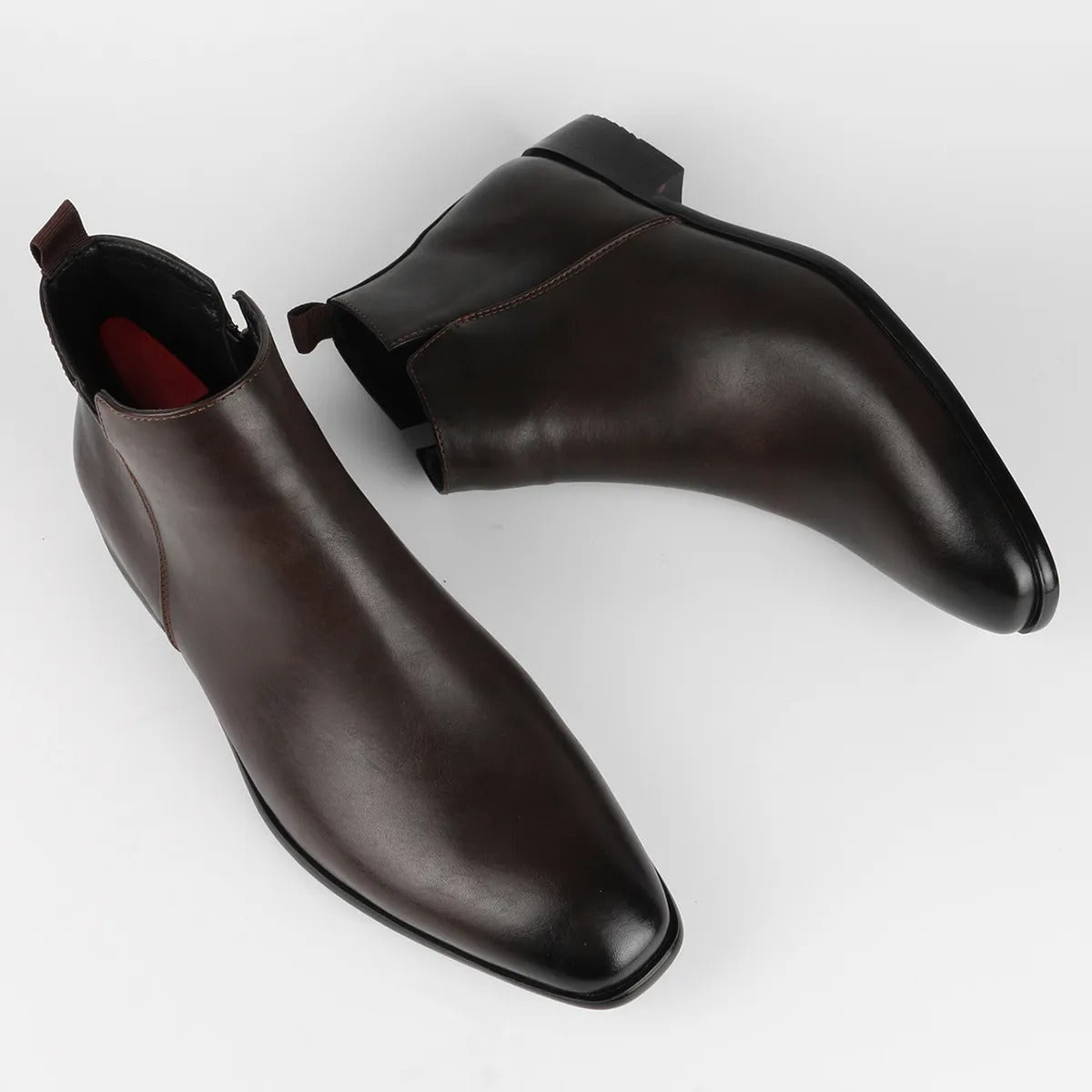 Klassische Retro-Herrenstiefeletten mit seitlichem Reißverschluss