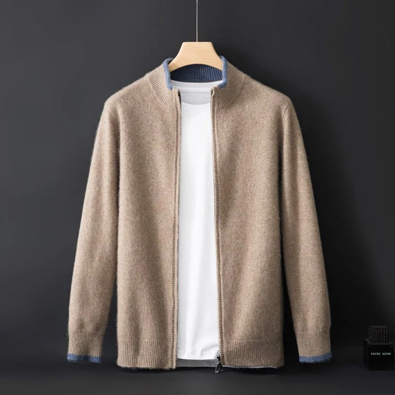 Klassische Wollstrickjacke für Herren