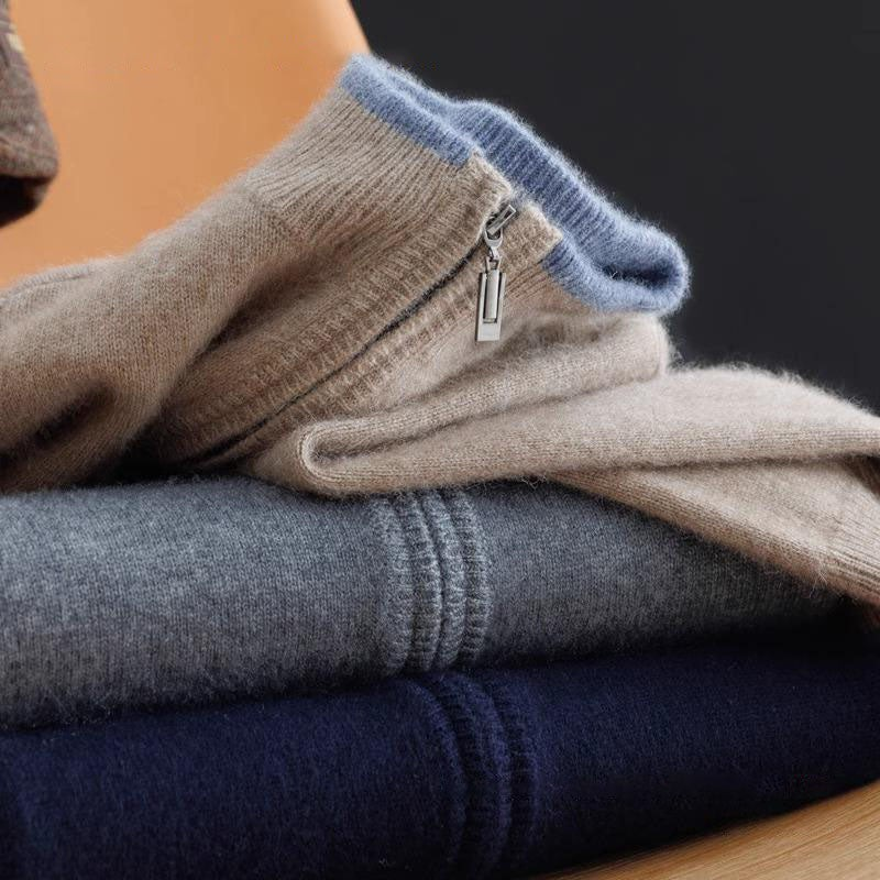Klassische Wollstrickjacke für Herren