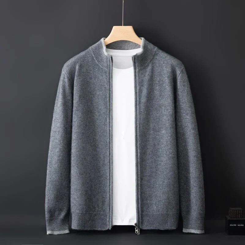 Klassische Wollstrickjacke für Herren