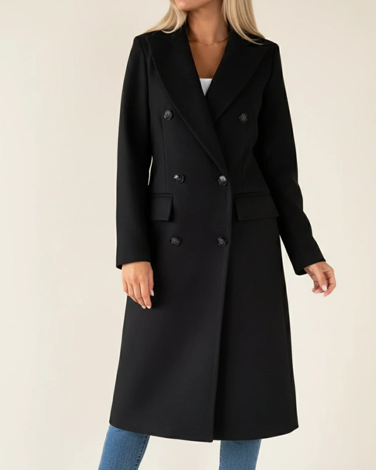 Klassischer langer Trenchcoat für Damen
