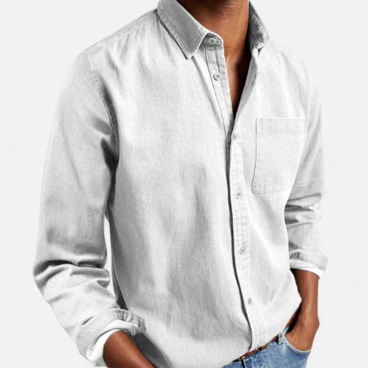 Klassisches Jeanshemd für Herren aus Premium-Baumwolle