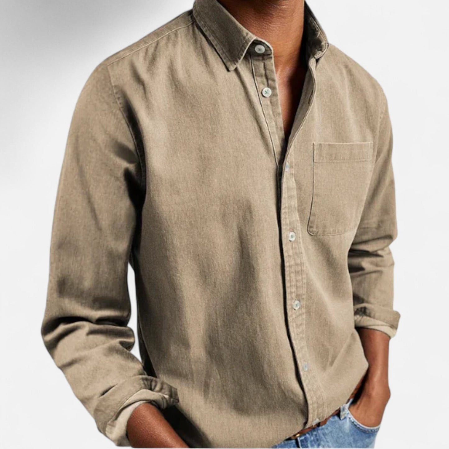 Klassisches Jeanshemd für Herren aus Premium-Baumwolle