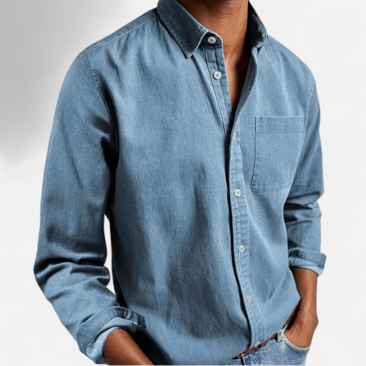Klassisches Jeanshemd für Herren aus Premium-Baumwolle
