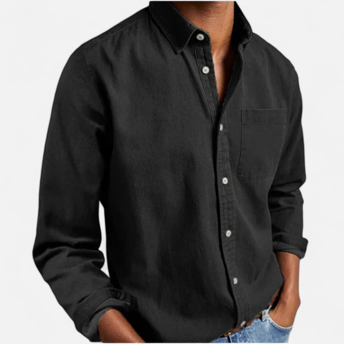 Klassisches Jeanshemd für Herren aus Premium-Baumwolle