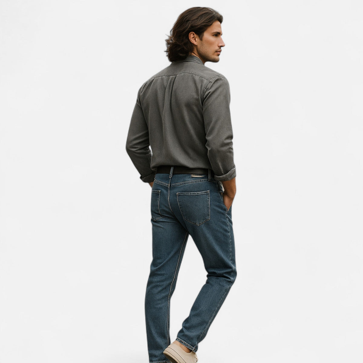 Klassisches Jeanshemd für Herren aus Premium-Baumwolle