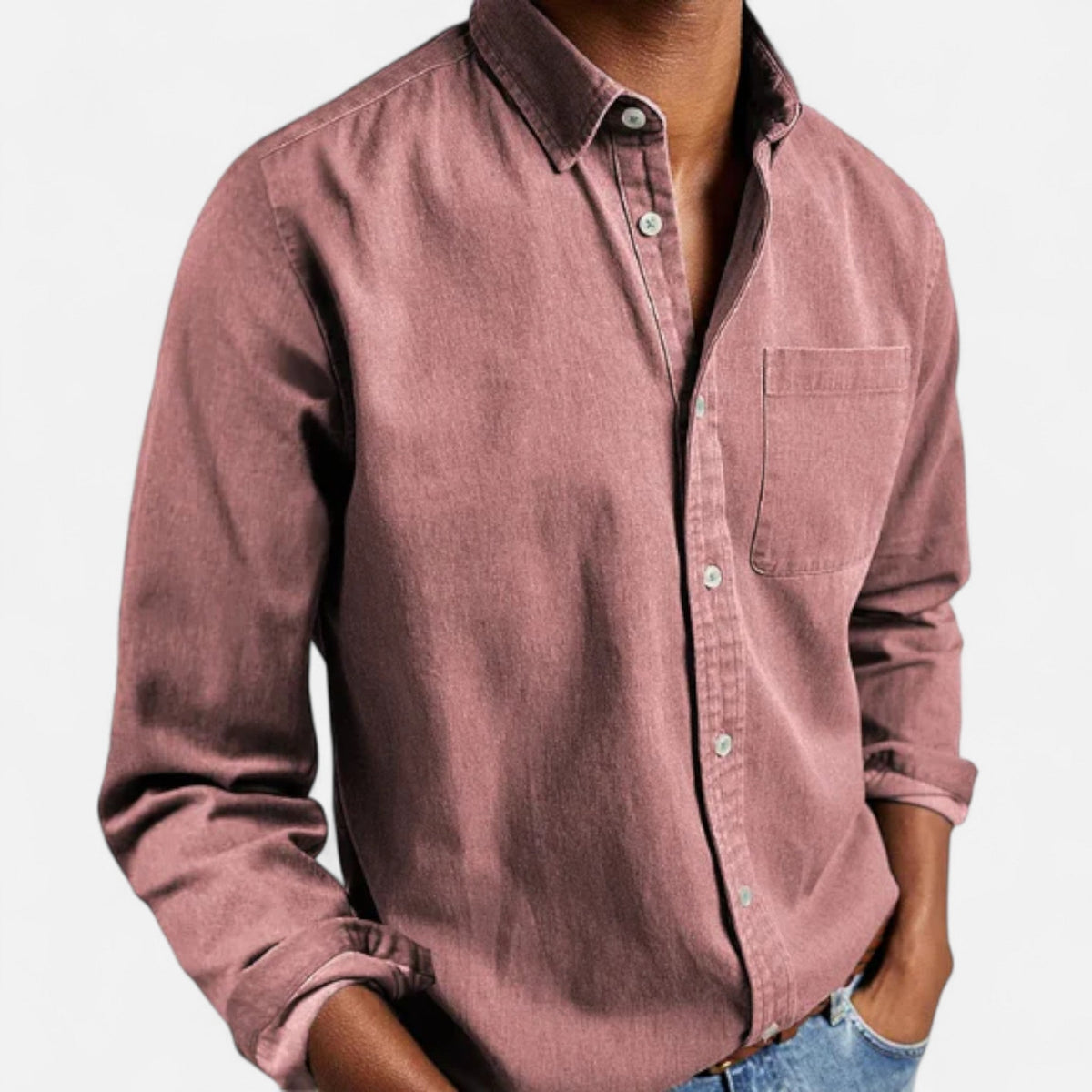 Klassisches Jeanshemd für Herren aus Premium-Baumwolle