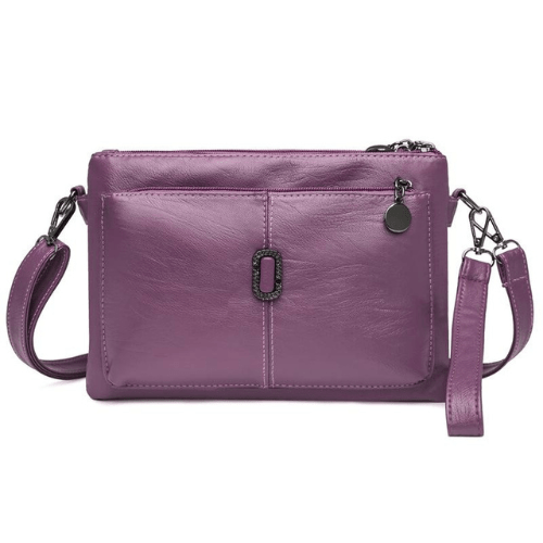 Kleine Schultertasche aus Leder für Damen | Hochwertiges Lederfinish