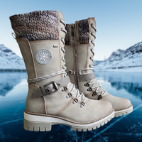 Kniehohe Damen-Schnürstiefel