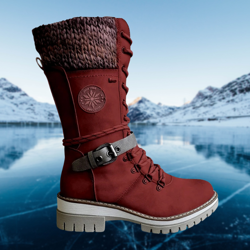 Kniehohe Damen-Schnürstiefel
