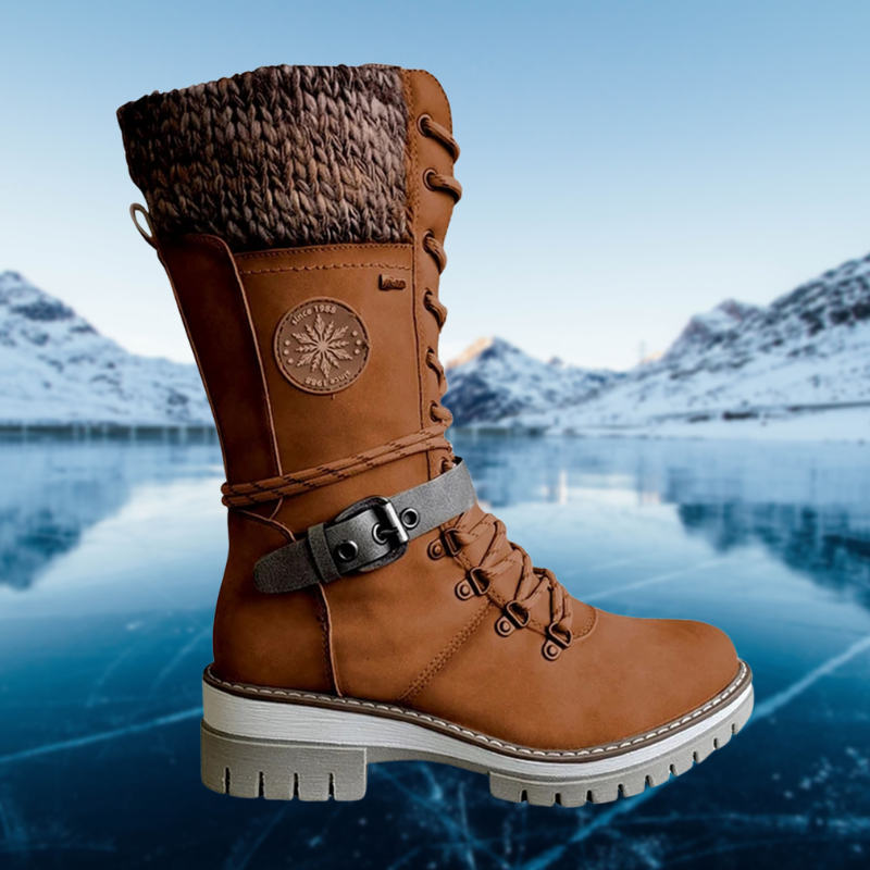 Kniehohe Damen-Schnürstiefel