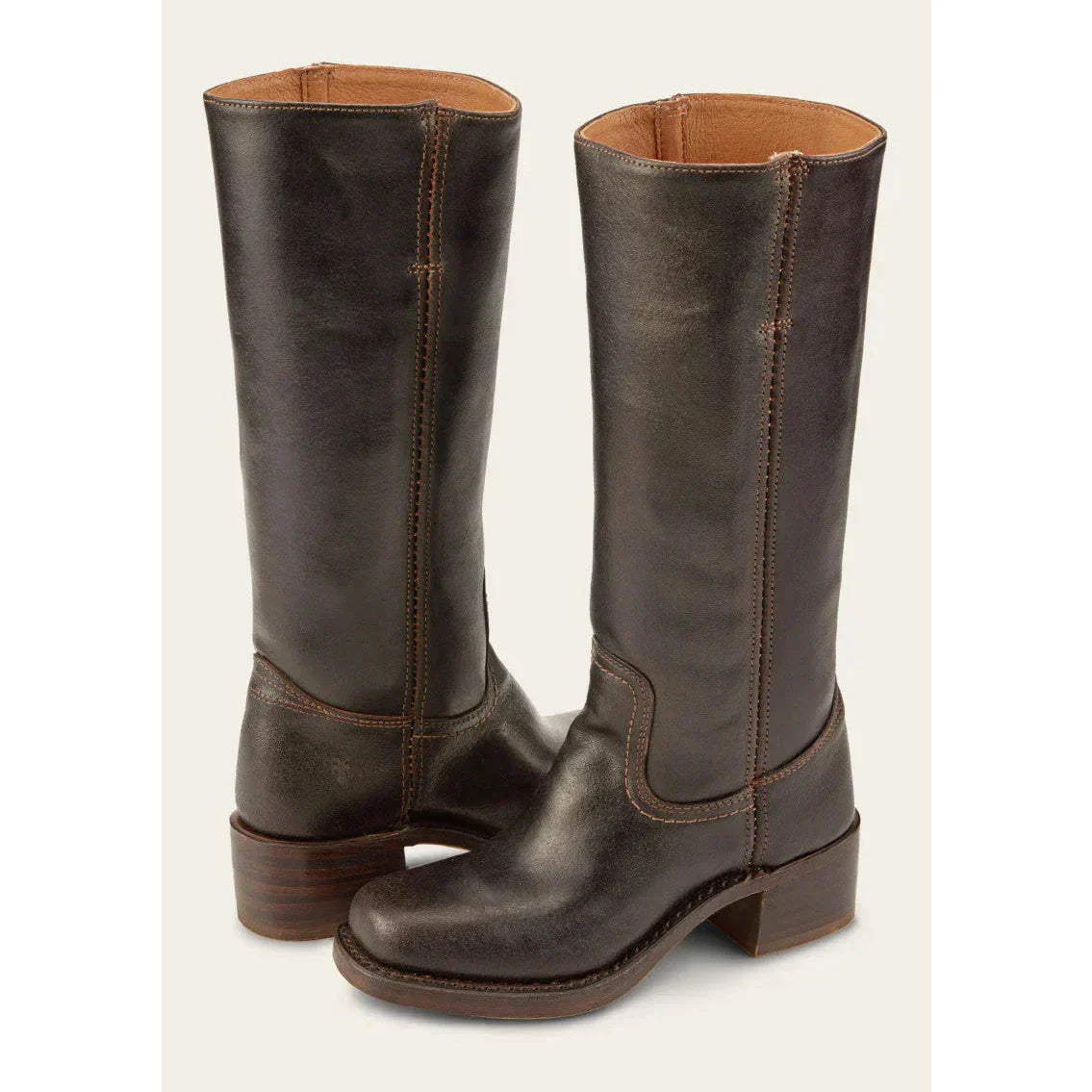 Kniehohe Damenstiefel – eckige Schuhspitze & stabiler Blockabsatz
