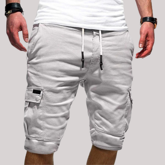 Knielange Herren-Cargoshorts mit Kordelzug