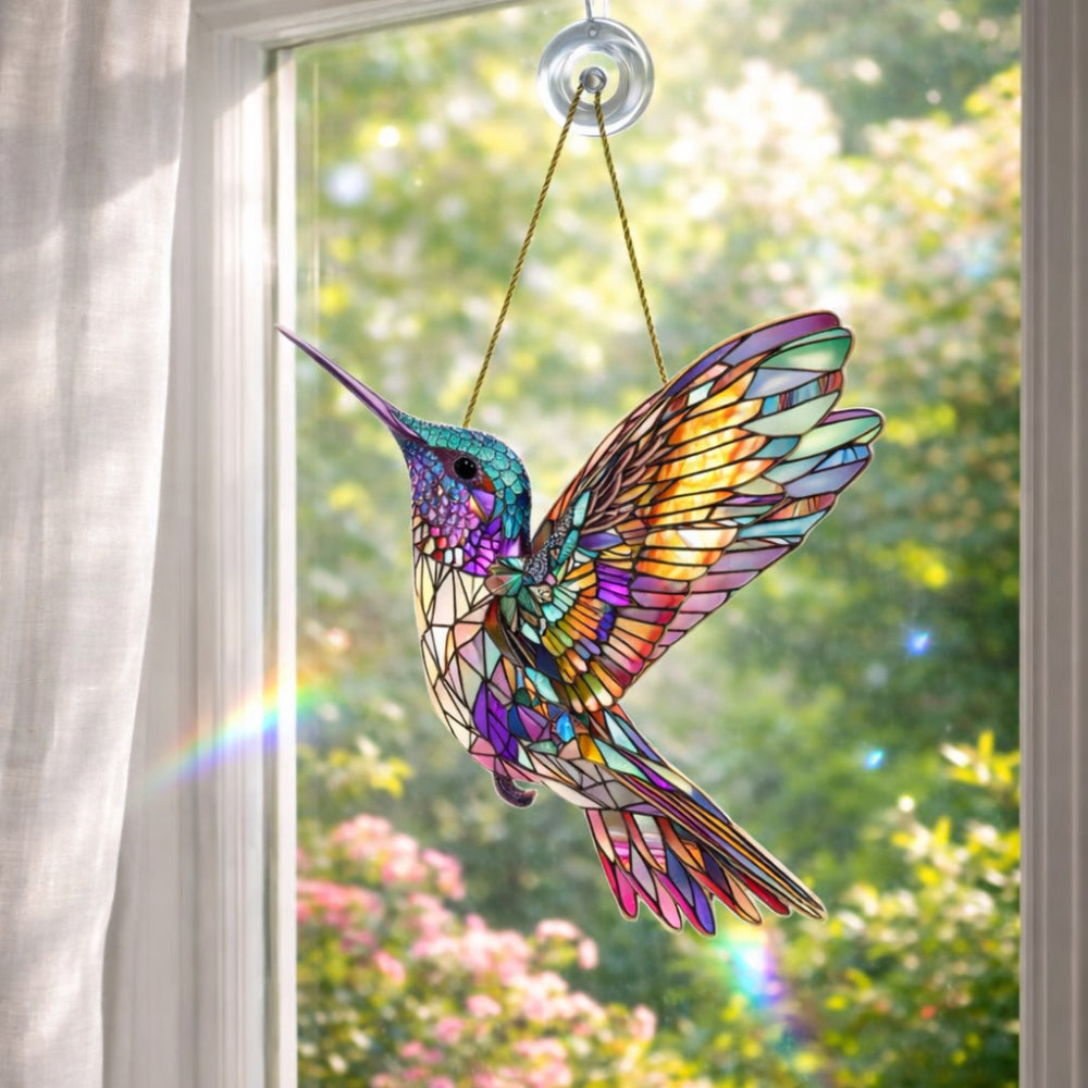 Kolibri-Sonnenfänger für Fenster als Wandkunst und Hängedekoration