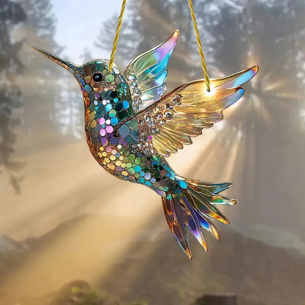 Kolibri-Sonnenfänger für Fenster als Wandkunst und Hängedekoration