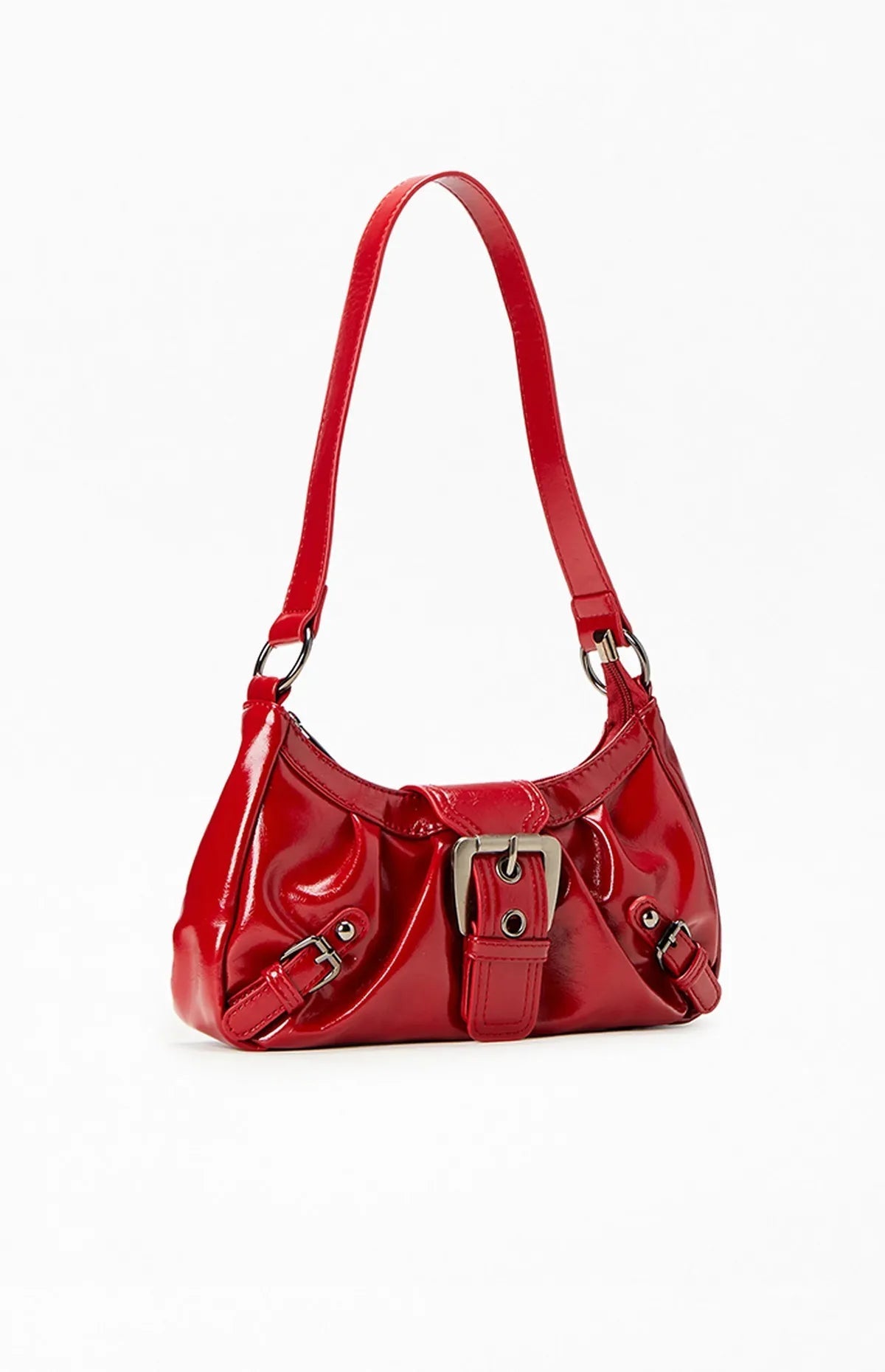 Kompakte, formschöne Damen-Schultertasche aus Leder