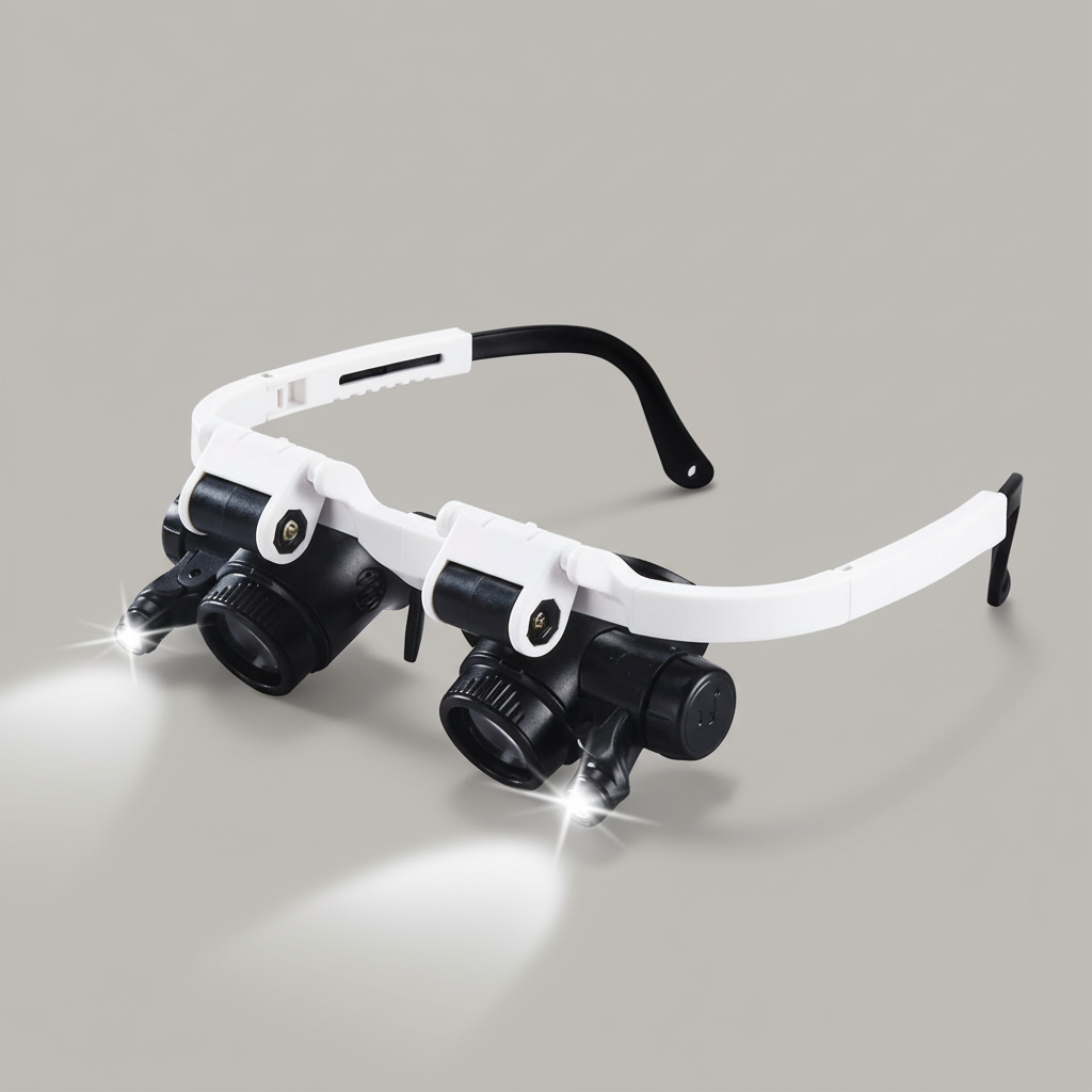 Kopflupe mit LEDs (8x–23x)