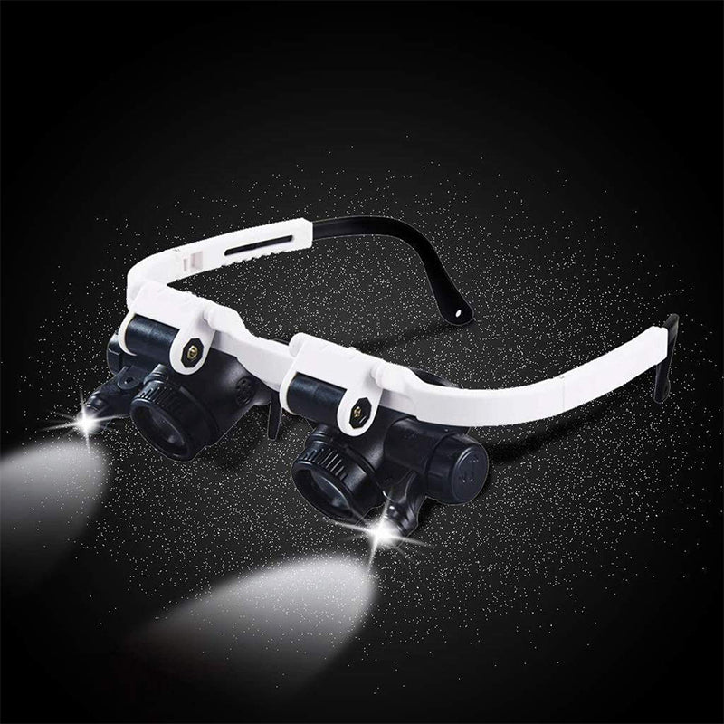 Kopflupe mit LEDs (8x–23x)