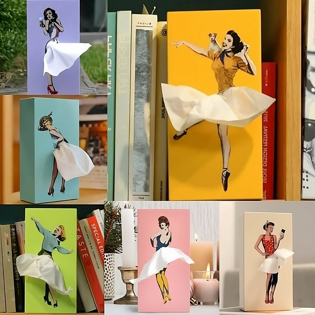 Kosmetiktuchbox mit fliegendem Rock